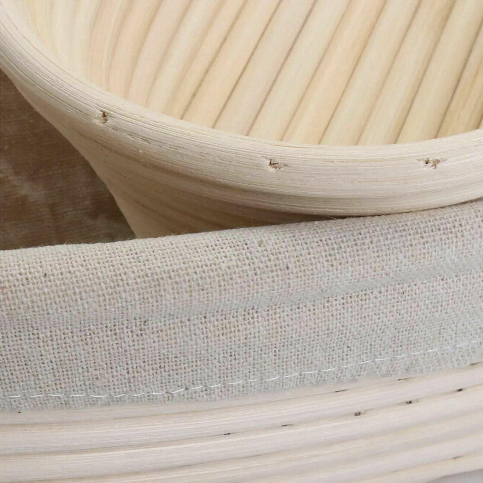 2pcs Oval Bread Sourdough Banneton Brotform Proving Proofing Rattan Basket Set