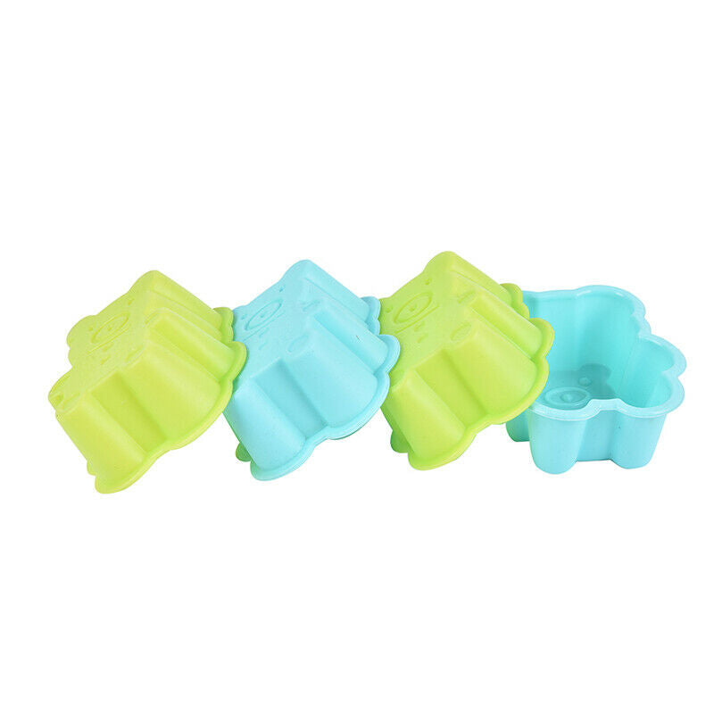 4PCS Cute Bear Silicone Cookies Molde Cake Mold Muffin Cup Kitchen Bakeware T DD