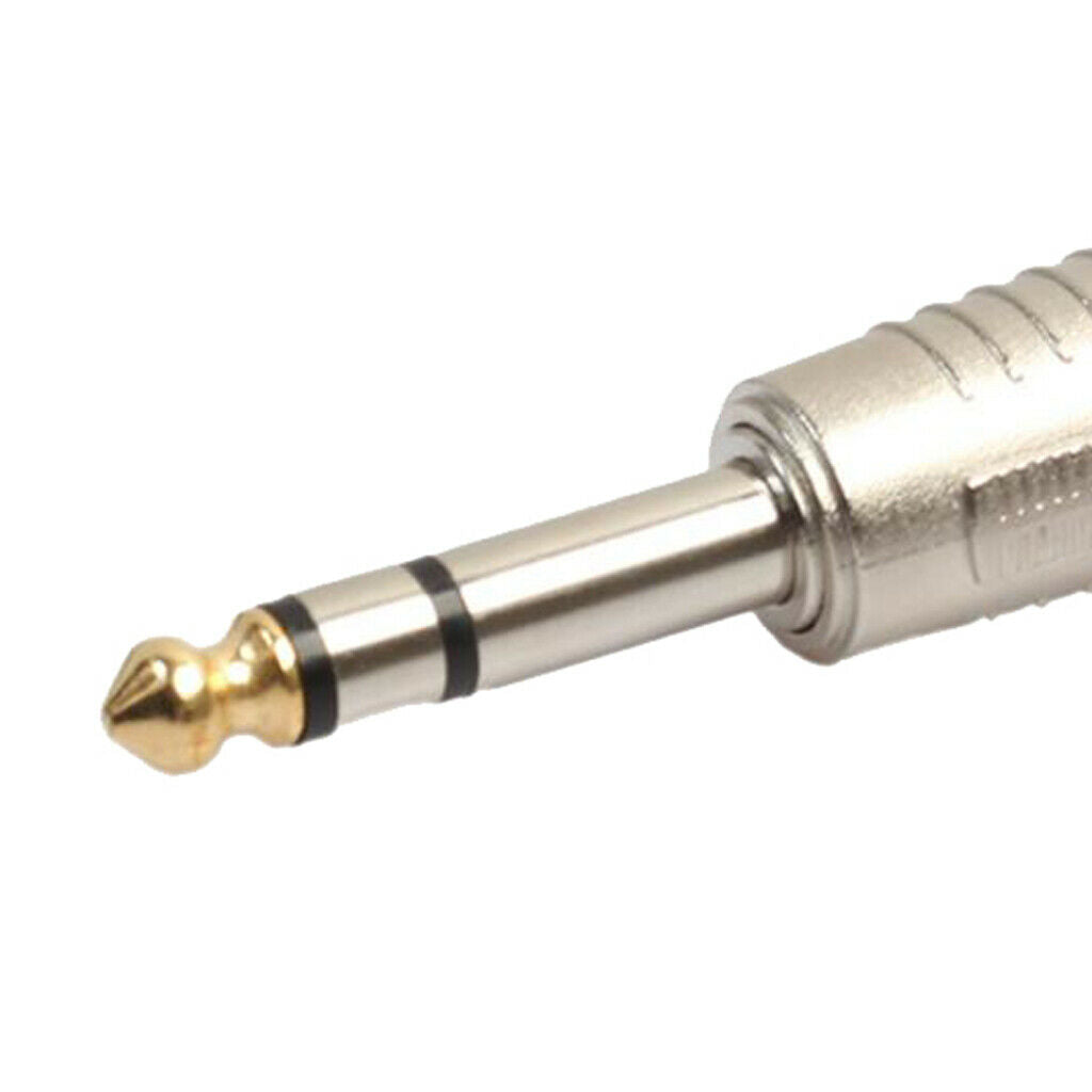 Portable 10PCS Microphone Cable 6.35mm   Stereo Adapters Connectors