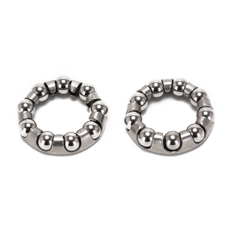 2x bicycle rear wheel axle 1/4 inch x9 ball bearing cages bike cycling sh.l8