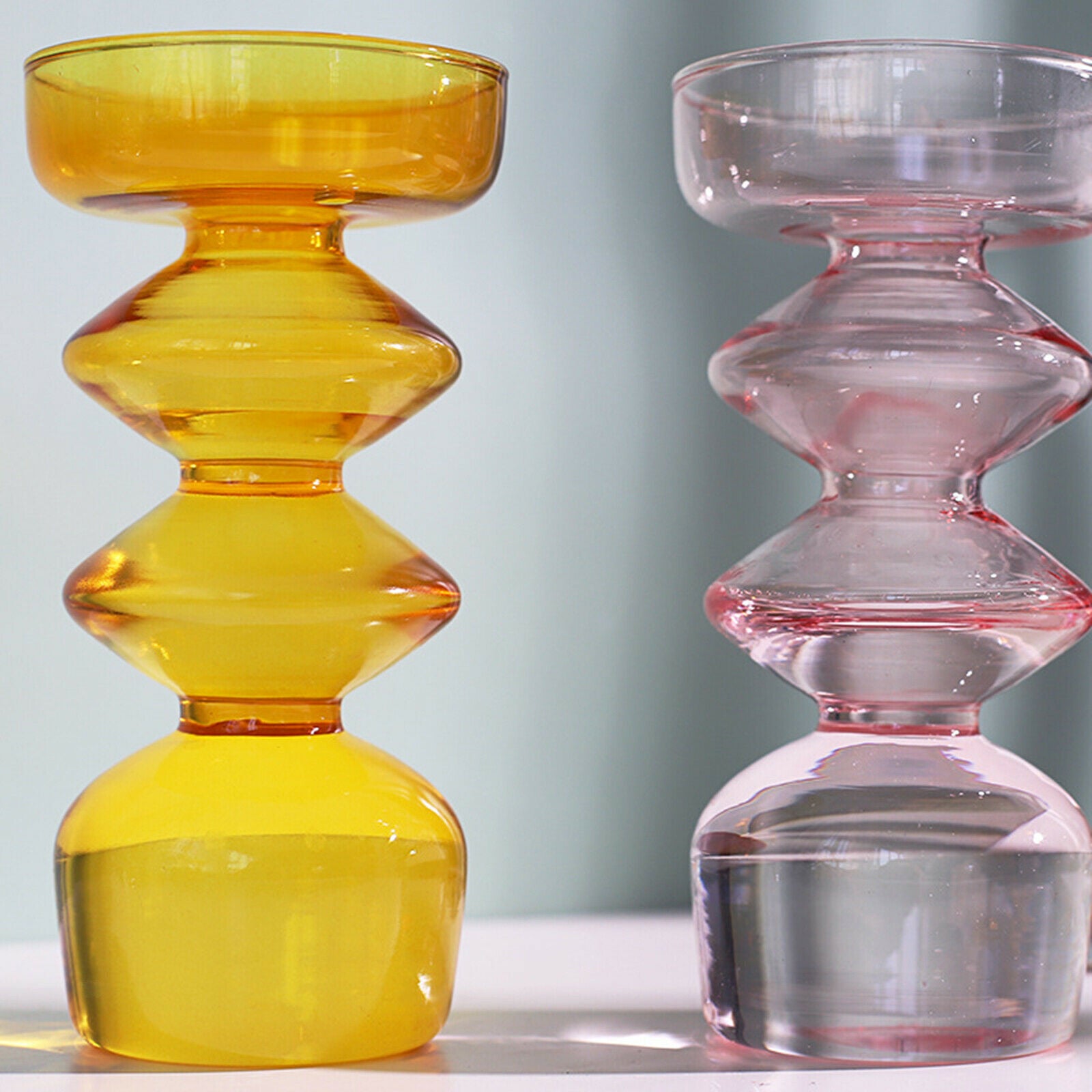 4Pack Nordic Style Glass Flower Vase Tabletop Holder Container Home Decor