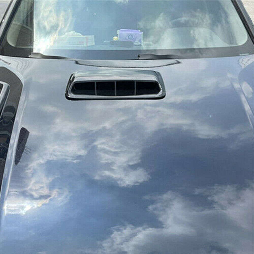 Car Air Flow Intake Scoop Turbo Bonnet Vent Cover Hood Glossy Black ABS Plastic