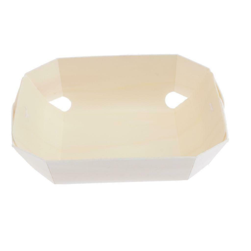 50 Pieces Disposable Wooden Bakery Boxes for Party Serving Foods