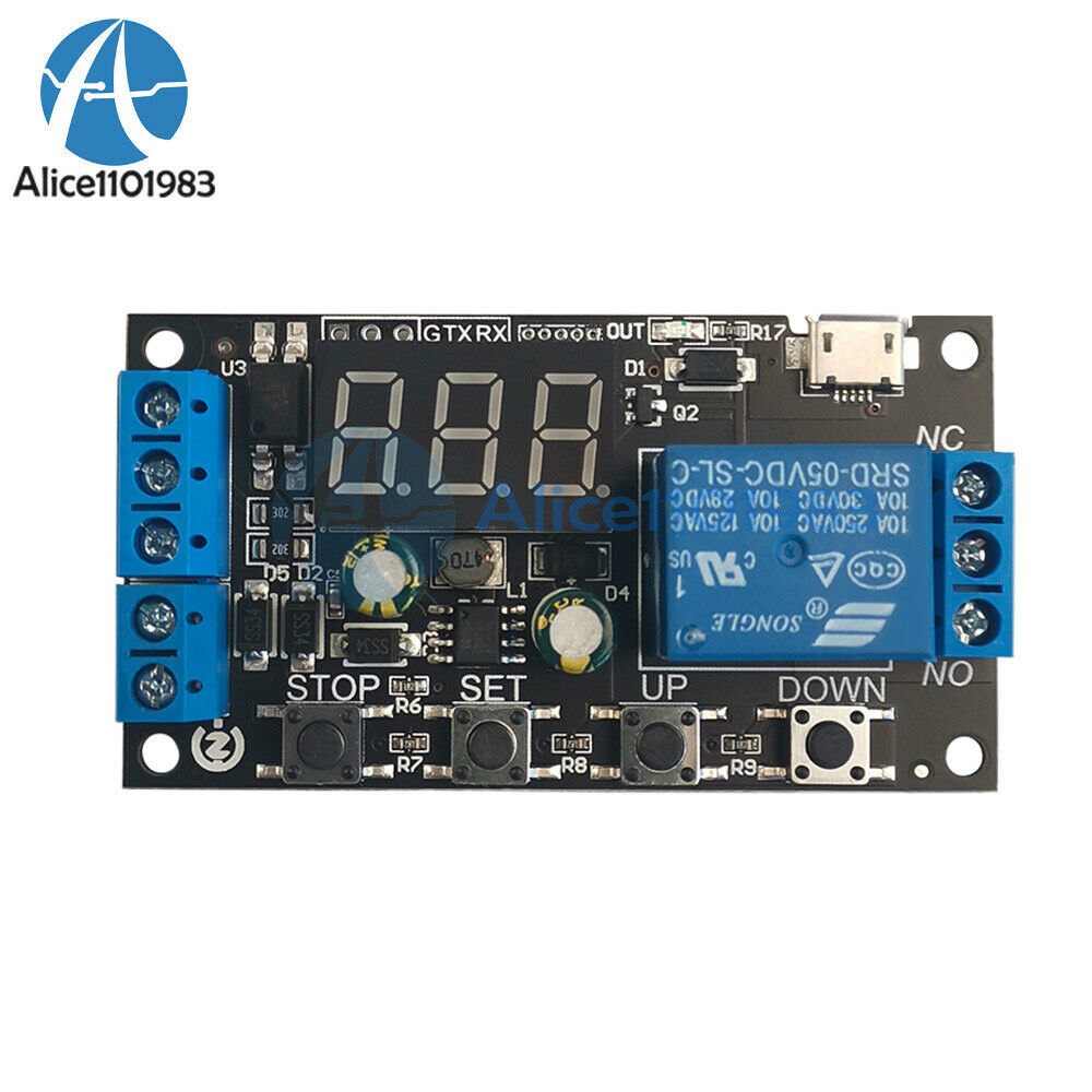 DC 5V/12V/24V Digital LED Cycle Timer Delay Relay Switch  Time Relay Module