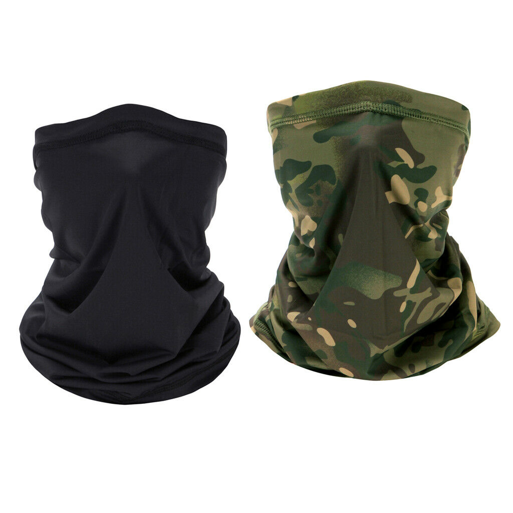 2x Silky Cycling Face Guard Balaclava Soft Headscarf Neck Gaiter Snood