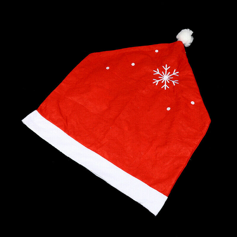 Red Santa Claus Cap Chair Back Cover Christmas Dinner Table Party Xmas Decor SJ