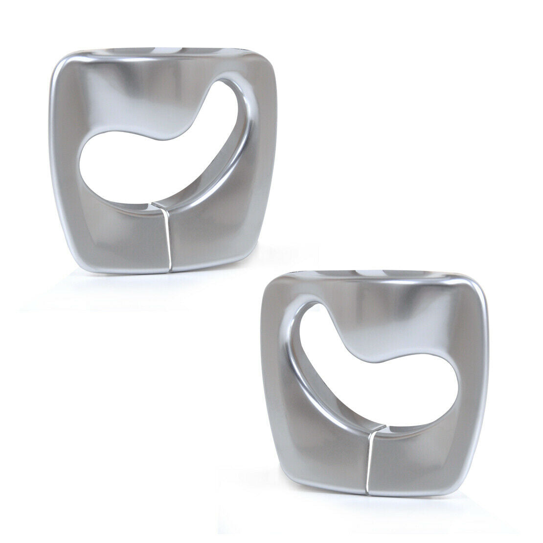 2脳 Matt Chrome B Pillar Seat Safty Belt Cover Trim Fit for BMW 5 Series 11-15 An