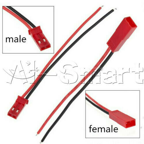 2Pin JST SM XH Plug Wires Plug Wire Connector Male to Female 5/10 Pairs