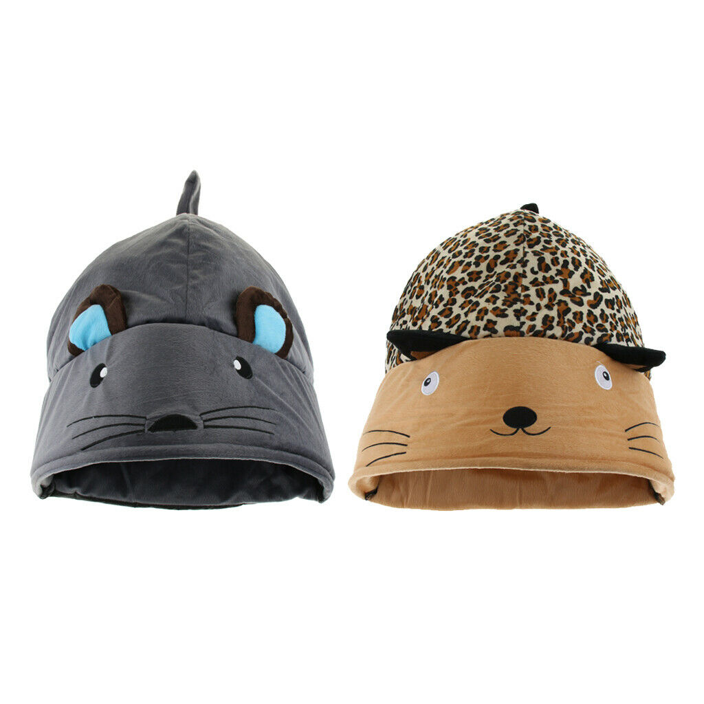 Cartoon Animal Shape Pet Cat Kitten Warm Soft House Nest Bed Gray