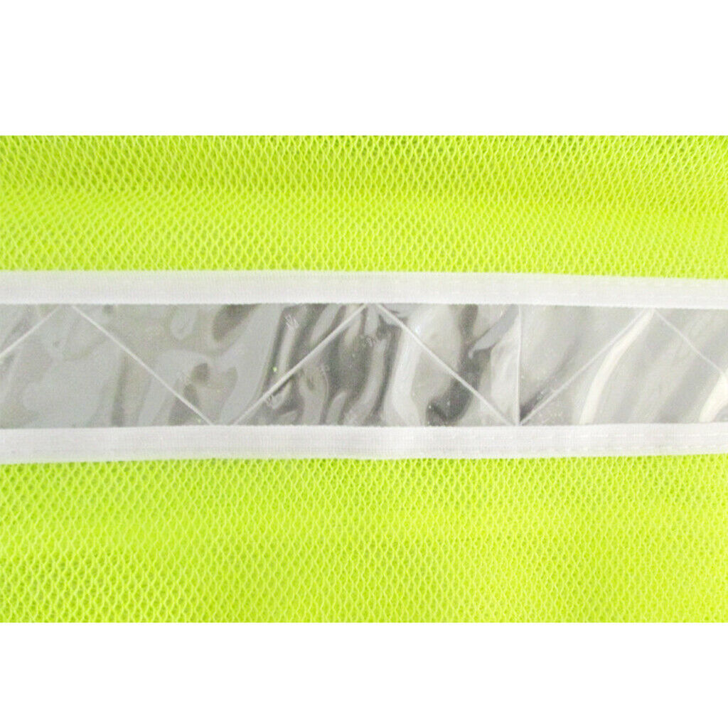 Adjustable Safety Vest Reflective Jacket Security Waistcoat Vest -Yellow