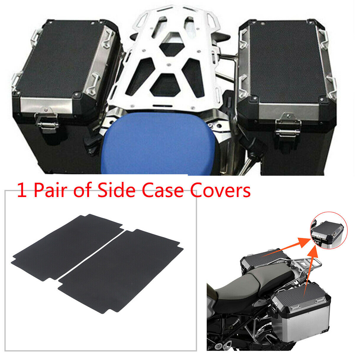 For BMW R1200GS LC Adventure ADV R 1250 GS Top Stickers on Motorcycle Trunk x2