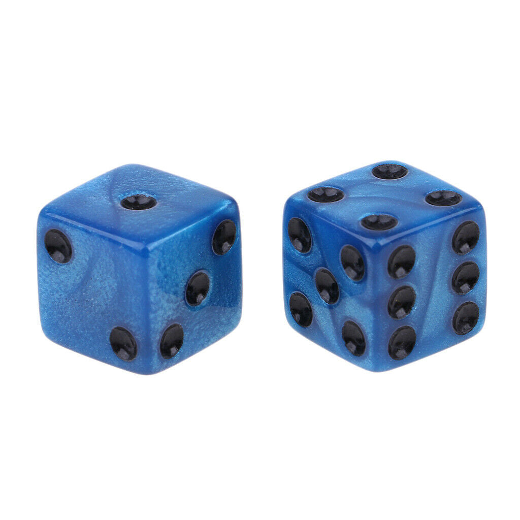 Table Board Game Dice D6 Six Sided 10x for   Players Blue