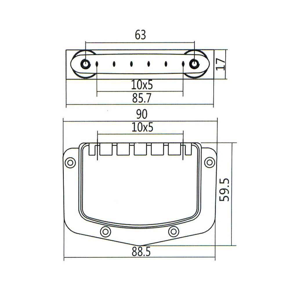 Electric guitar spare part kits. Tailpiece bridge + protection cover (including