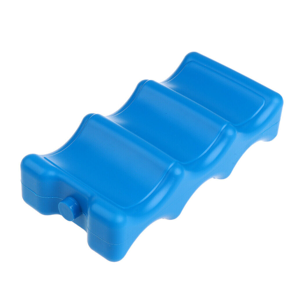 Portable  Lunch Freezer Ice Blocks Case Cool Pack Cooler Box Plastic Blue