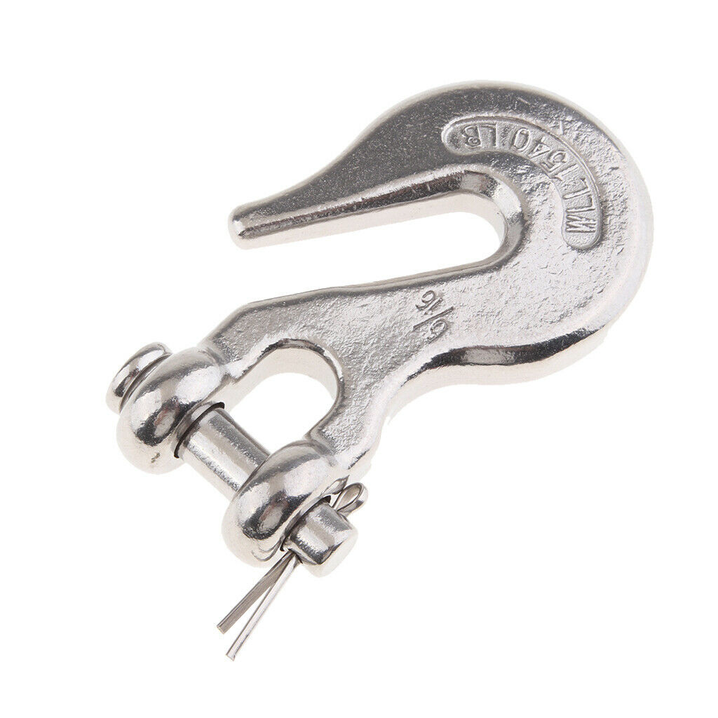 316 Stainless Steel Clevis Grab Hook Rigging Tow Winch Equipment (5/16 Inch)