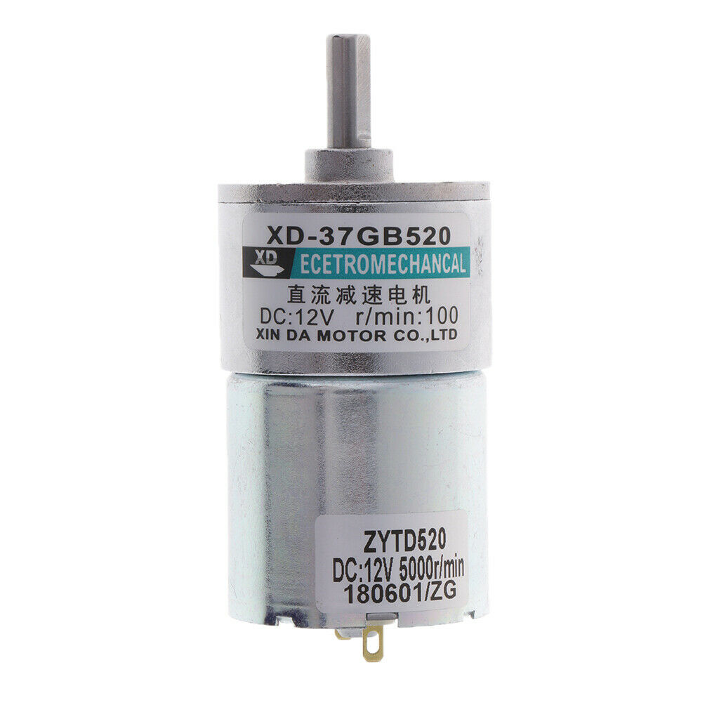 DC12V 100RPM Electric Gear Motor 6mm Shaft High Torque Speed Reduce Gear Motor