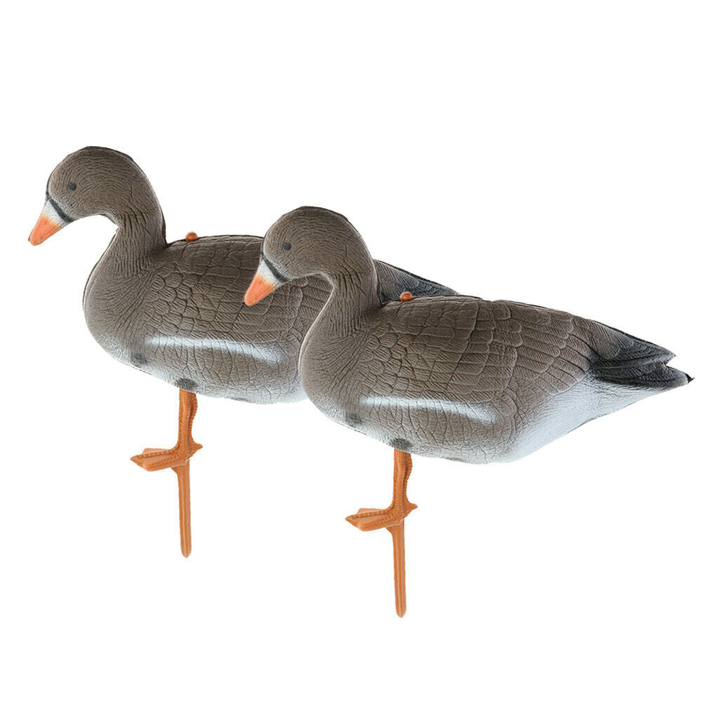 2x Lifelike Realistic Goose Hunting Decoy Crow Decoys Deterrent Repeller