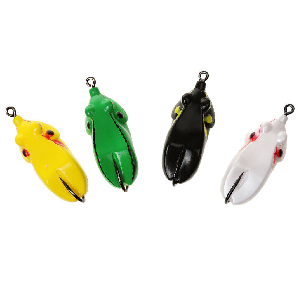 The Most vivid Durable Ray Frog Fishing Lure Soft Bionic Bait Lead Head Hook