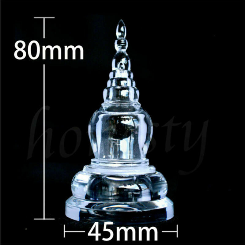Acrylic Clear Buddha Tibet Tibetan Buddhist Mikky Crystal Stupa Tower Temple