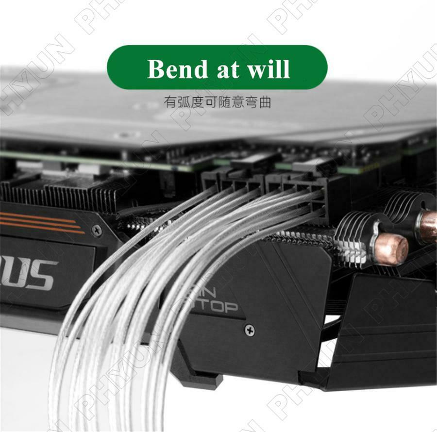 5Pcs 20CM PCI-E 8 pin Female to Dual PCI-E 6+2 pin male GPU Power Cable Splitter