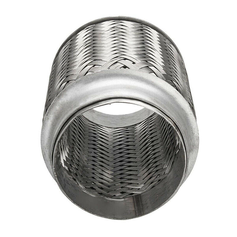 Heavy Duty Stainless Exhaust Pipe Double Braid Flex Connector Pipe 3.5"x6" Solid