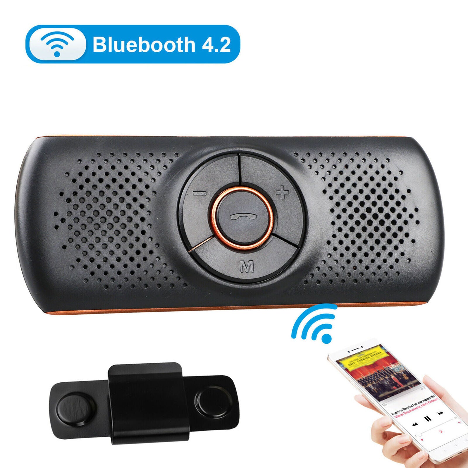 Car Bluetooth 4.2 Receiver Speaker Music Streaming Audio Stereo Adapter Mic