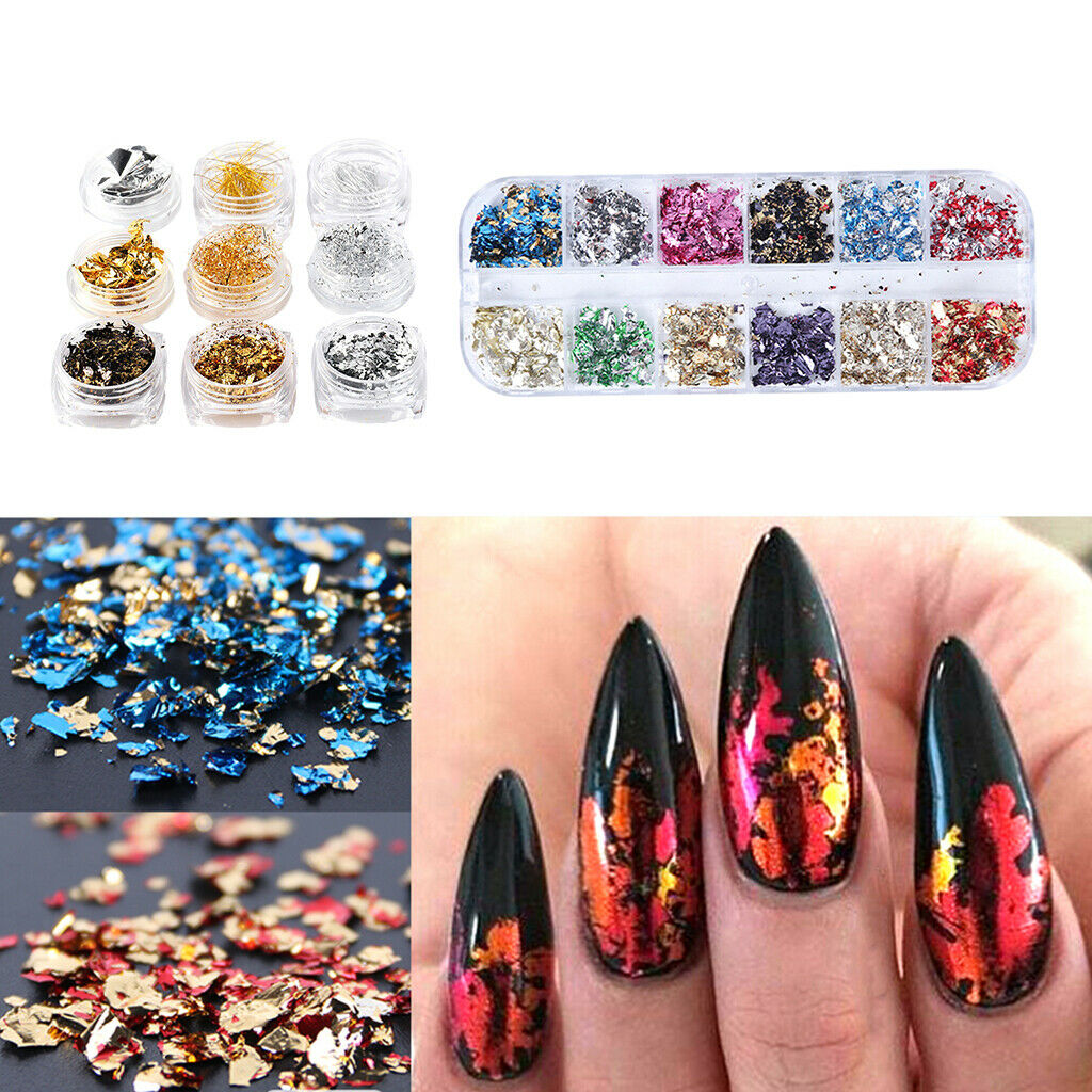 DIY Crafts Nail Paillettes Sparkle Fragments Nails Art Design Decoration