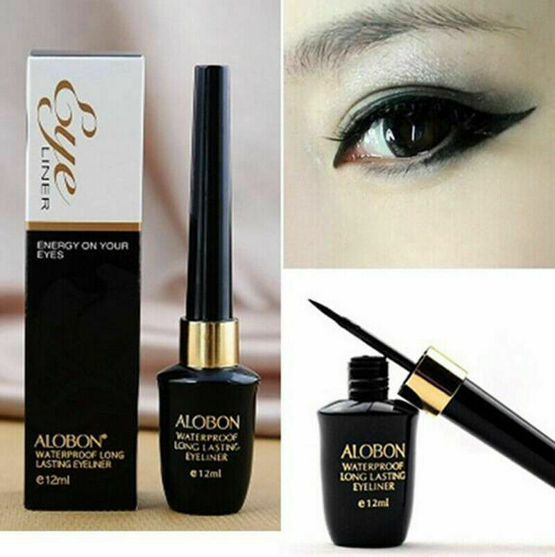 Black Make Up Liquid Eyeliner Waterproof Eye Liner Pencil Pen Comestics Set 12ml