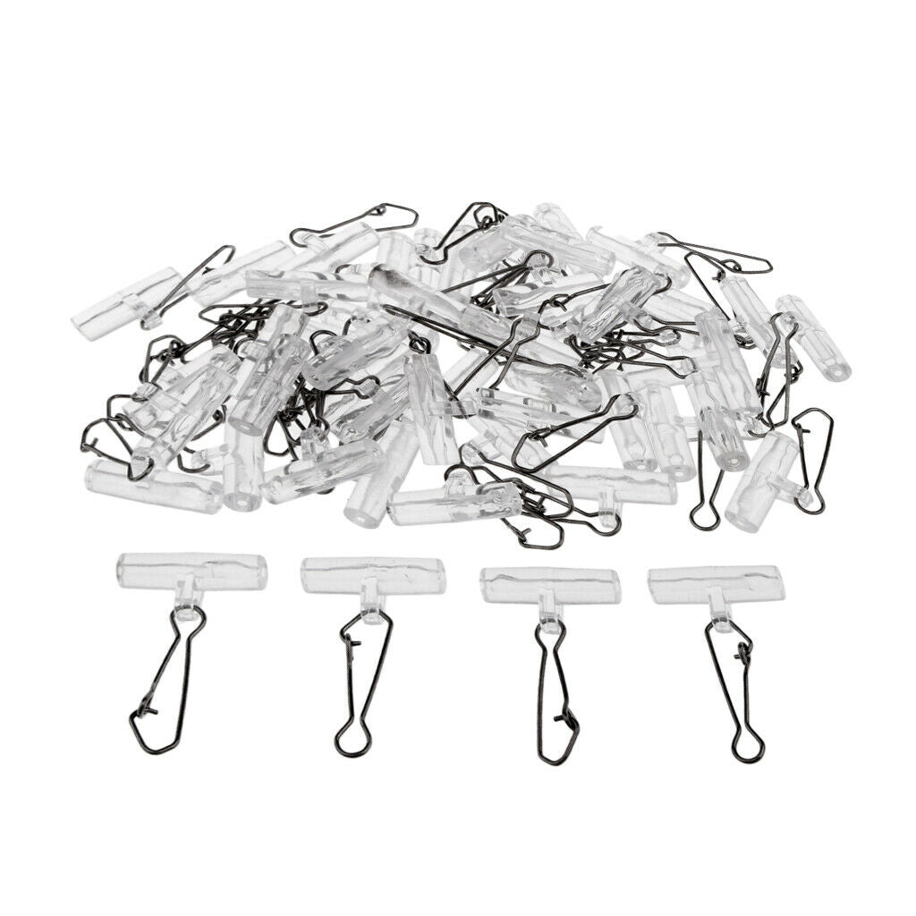 50pcs High Strength Fishing Sinker Slide with Stainless Steel Snap Tackle M