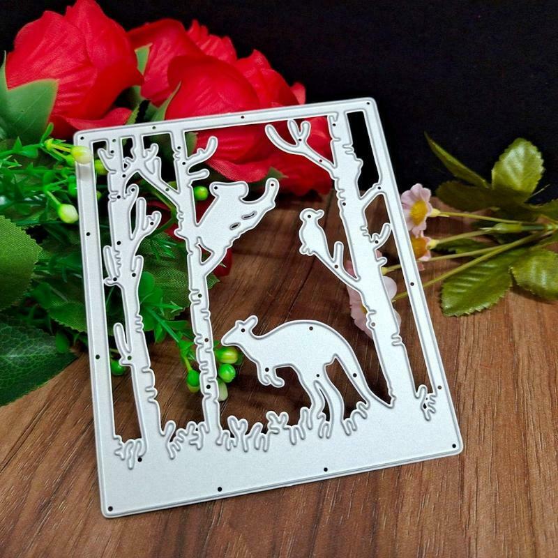 Kangaroo Metal Cutting Die Exquisite Forest Scene Embossing Script Die Stencils