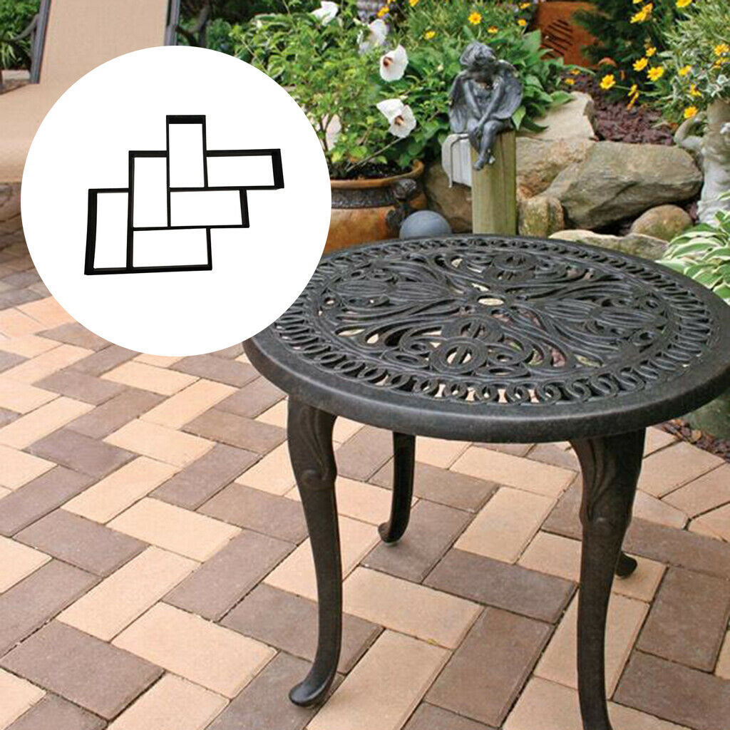 Garden Path Paving Pavement Mold DIY Step Stone Walkway Maker Mould Black