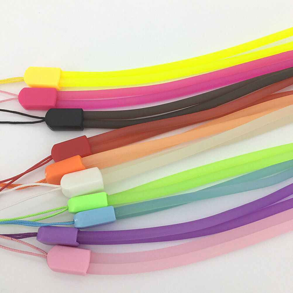 10X Luminous Round Lanyard Mobile Cell Phone Key USB Cords Strap 18cm、 lc.l8