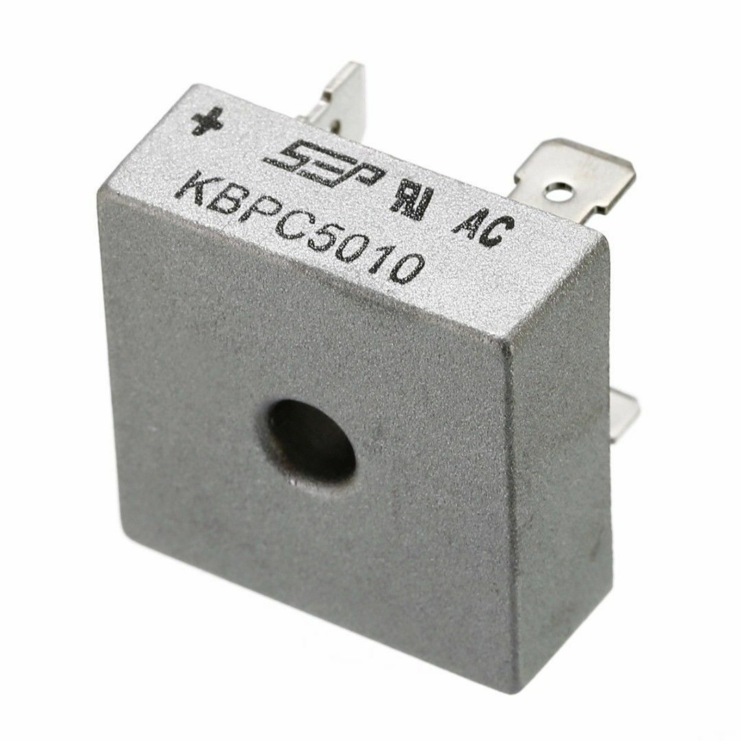 1x KBPC5010 1000V 50A Metal Case 4 Pin Single Phase Diode Bridge Rectifier