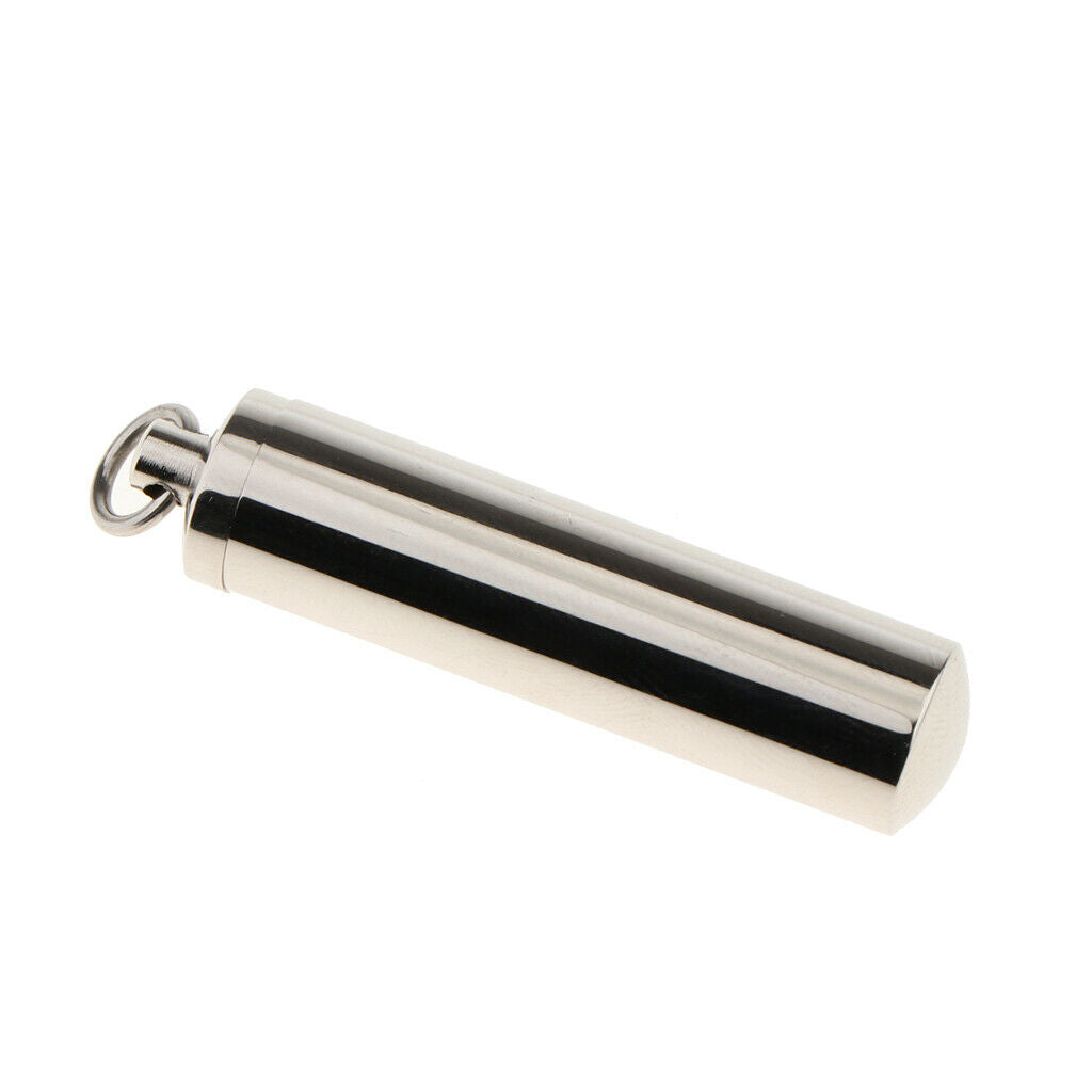 2X Stainless Steel Capsule Pendant Urn Ash Memorial Keepsake DIY Pendant  Small