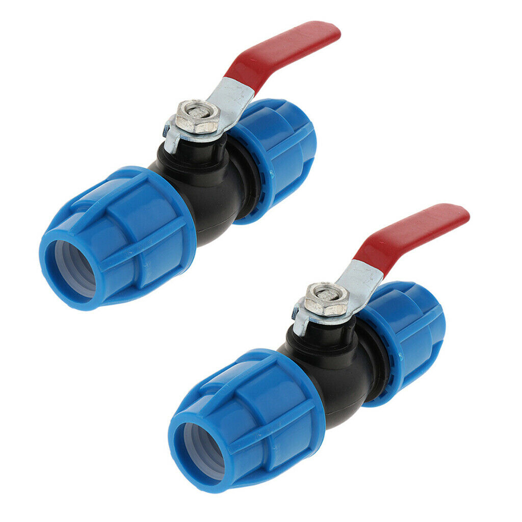 2x25mm Plastic Quick Connect Straight Stop Valve DN15 DN20 DN25 DN32