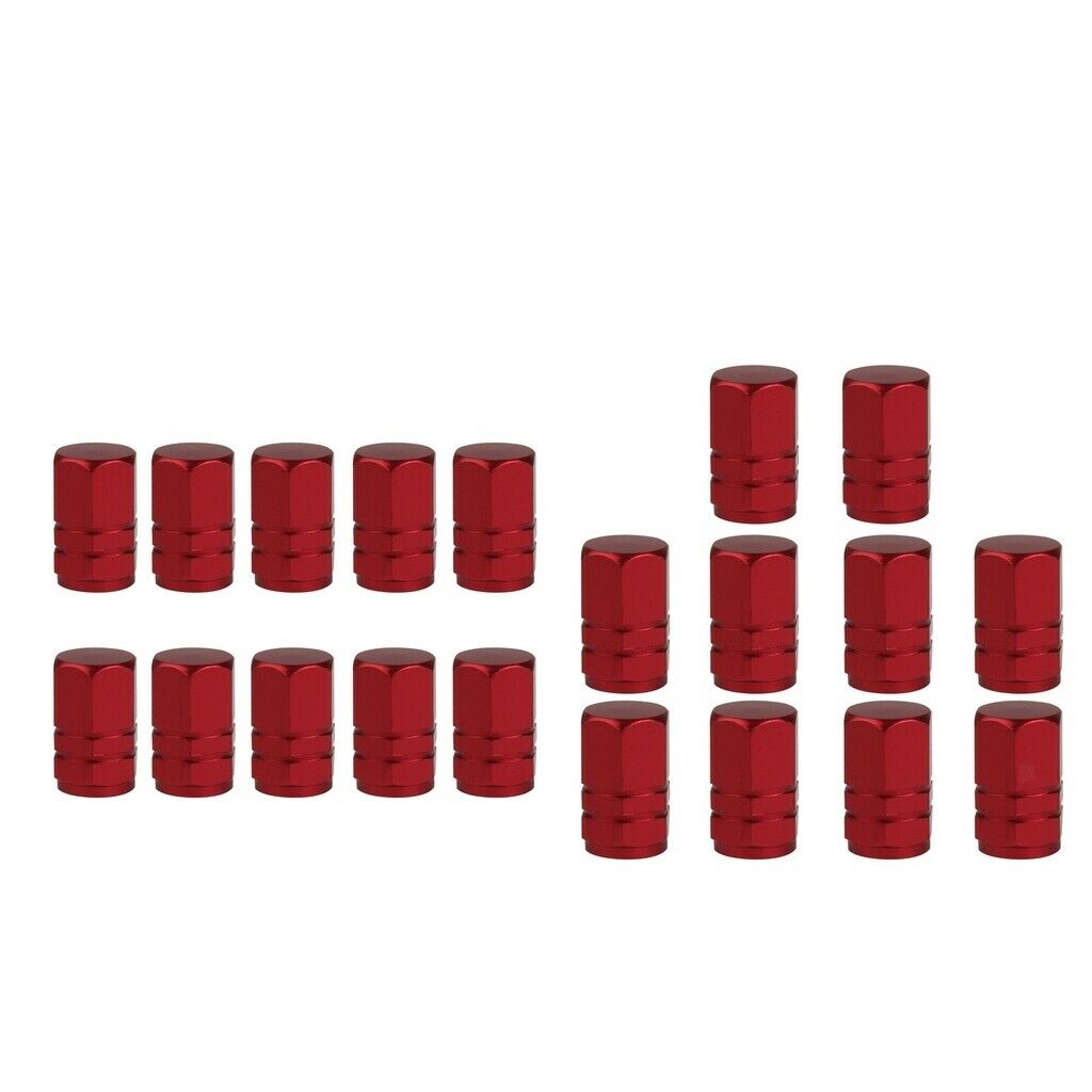 20pcs Car Motorcycle Tire Tyre Schrader Valve Cap Truck Bike Valve Cover Red