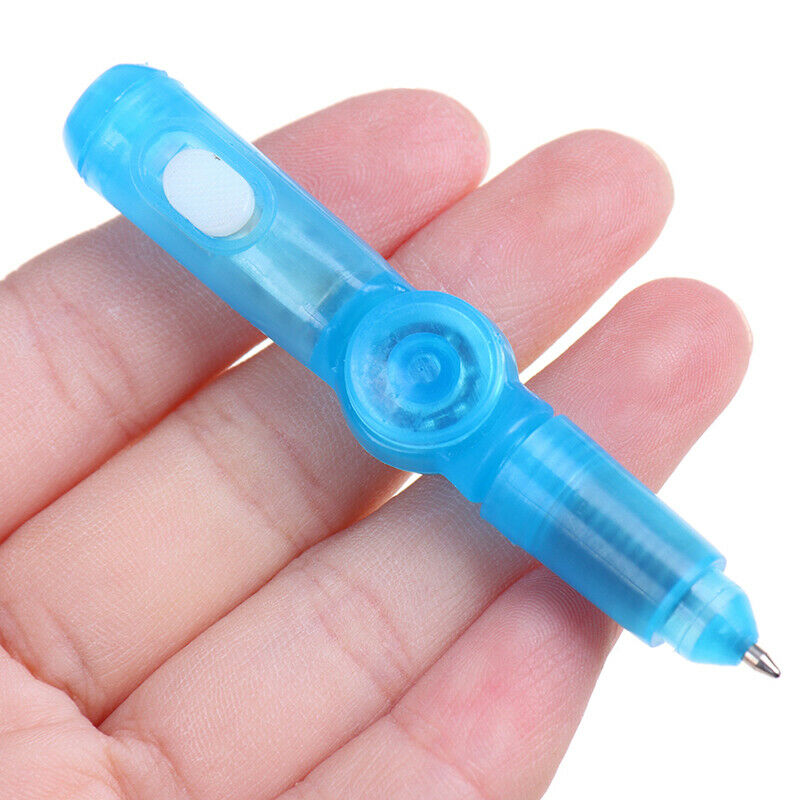 LED Colourful Luminous Spinning Rolling Pen Ball Point Pen Supplies Varied ColWF