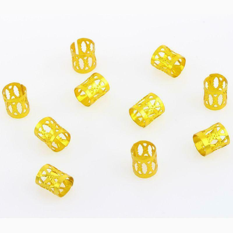 80Pcs Women Girls Dreadlocks Beads Hair Braid Rings Clips DIY Braiding Metal