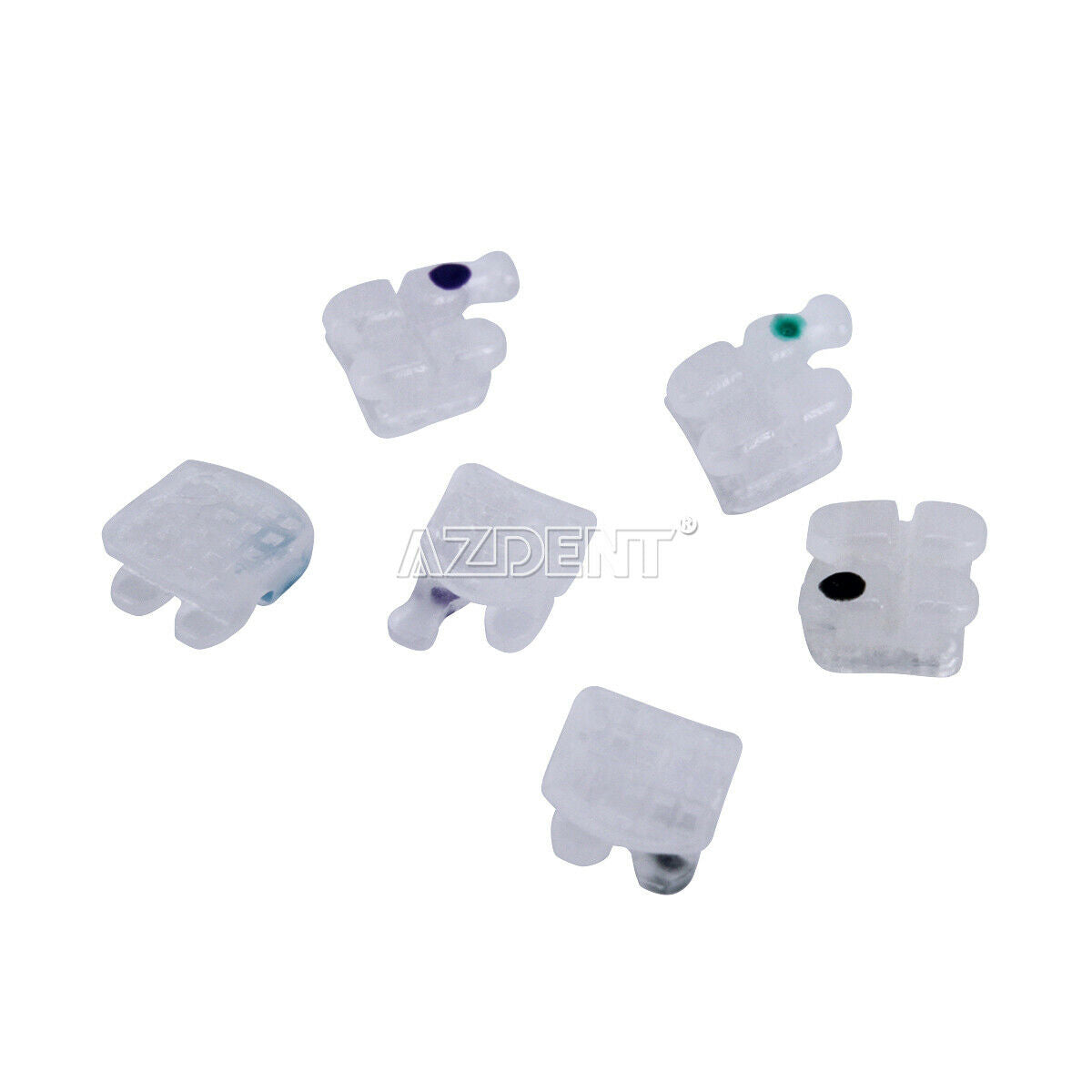 5 X Dental Orthodontic Clear Ceramic Brackets Braces Roth 018 Hooks 345 AZDENT