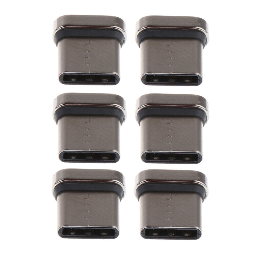 6 Pcs Micro USB Head Plug for Magnet Cable Data Sync and Charge
