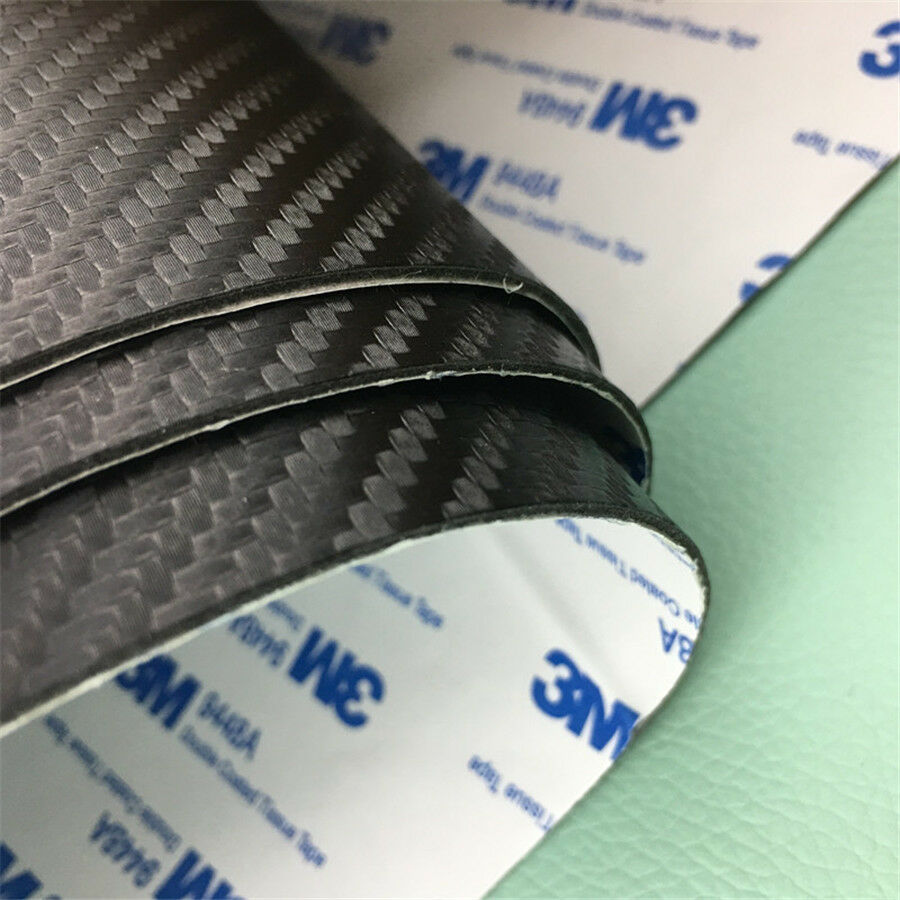 120*50CM Carbon Fiber Leather Car Scuff Plate Door Sill Cover Guard Protector