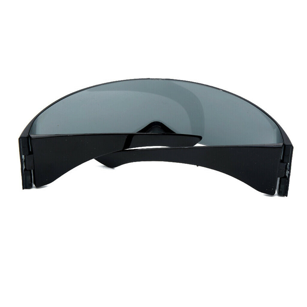 2 Pcs Futuristic Wrap Visor Sunglasses Robotic Narrow Shades Party Supplies