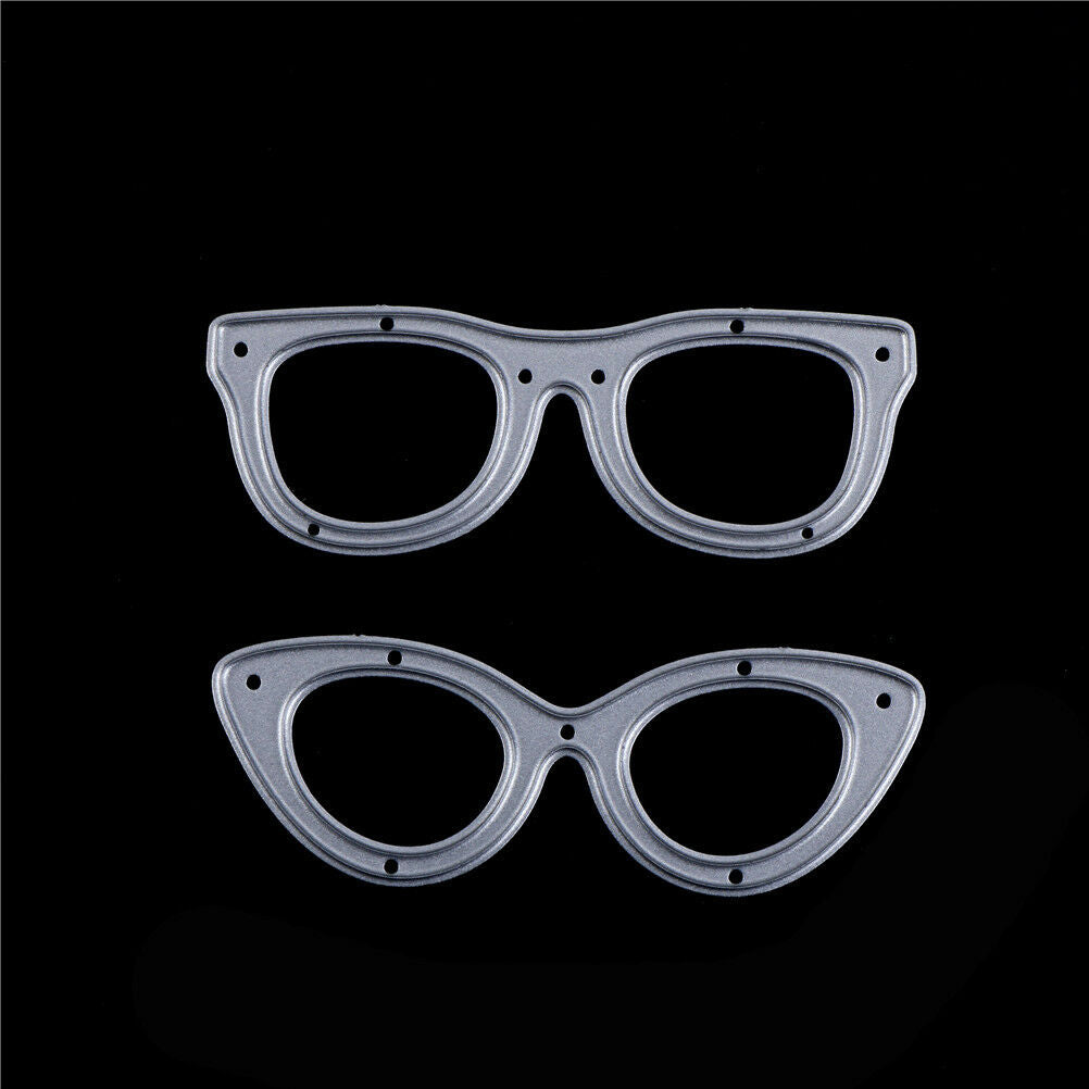 2pcs Glasses Metal Cutting Dies Stencil For Scrapbooking DIY Album Cards .l8