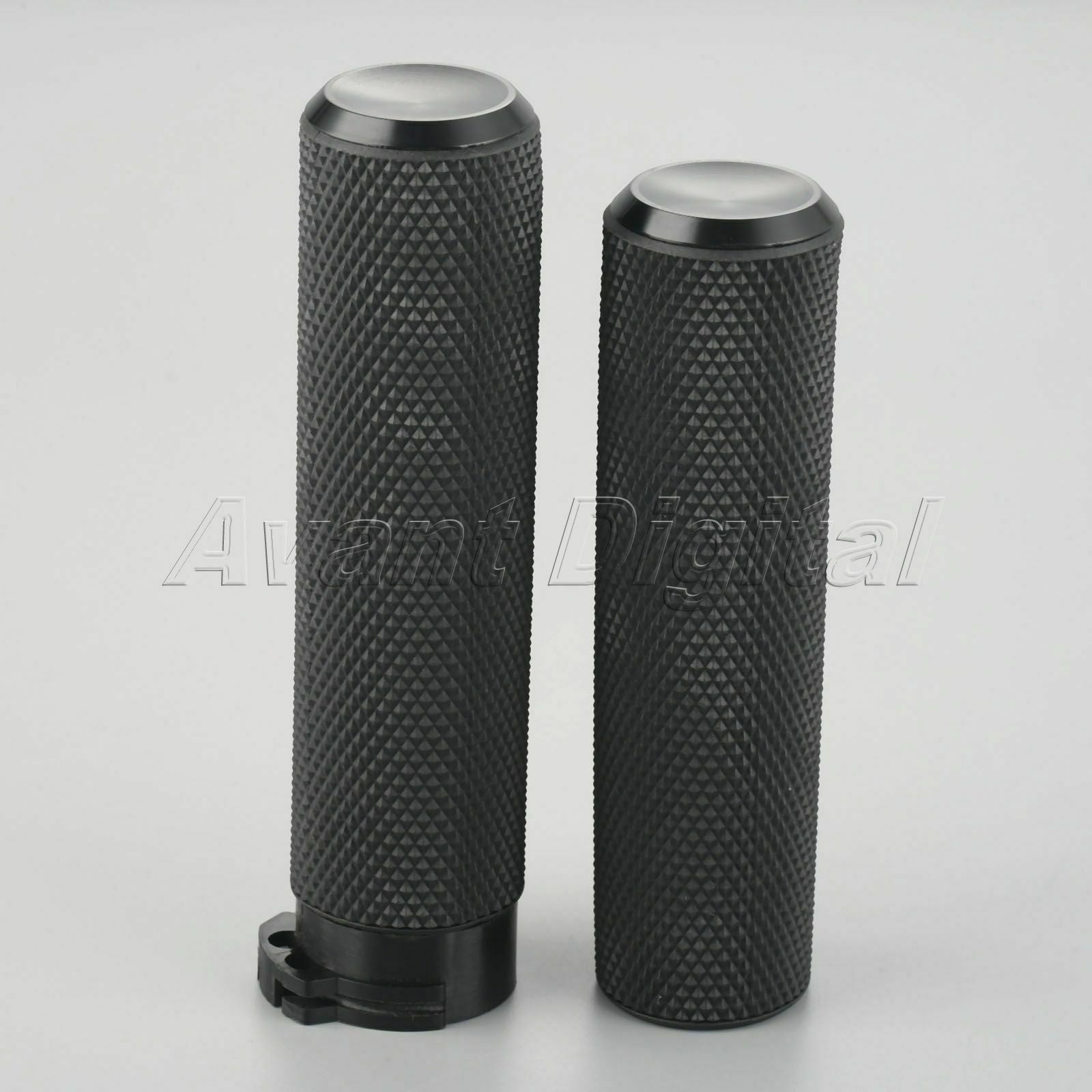 2x 1" Motorcycle Handlebar Aluminum Rubber Hand Grips Fit For 883 1200X 48 Black