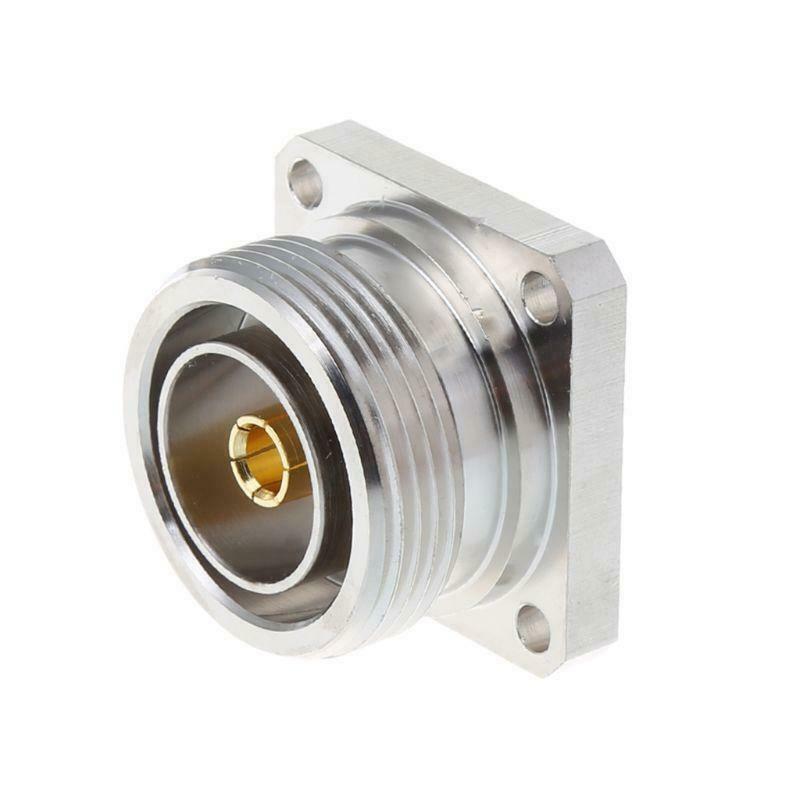 L29 7/16 Din Female Jack Center Connector With 4 Holes Flange Deck Solder Cup RF