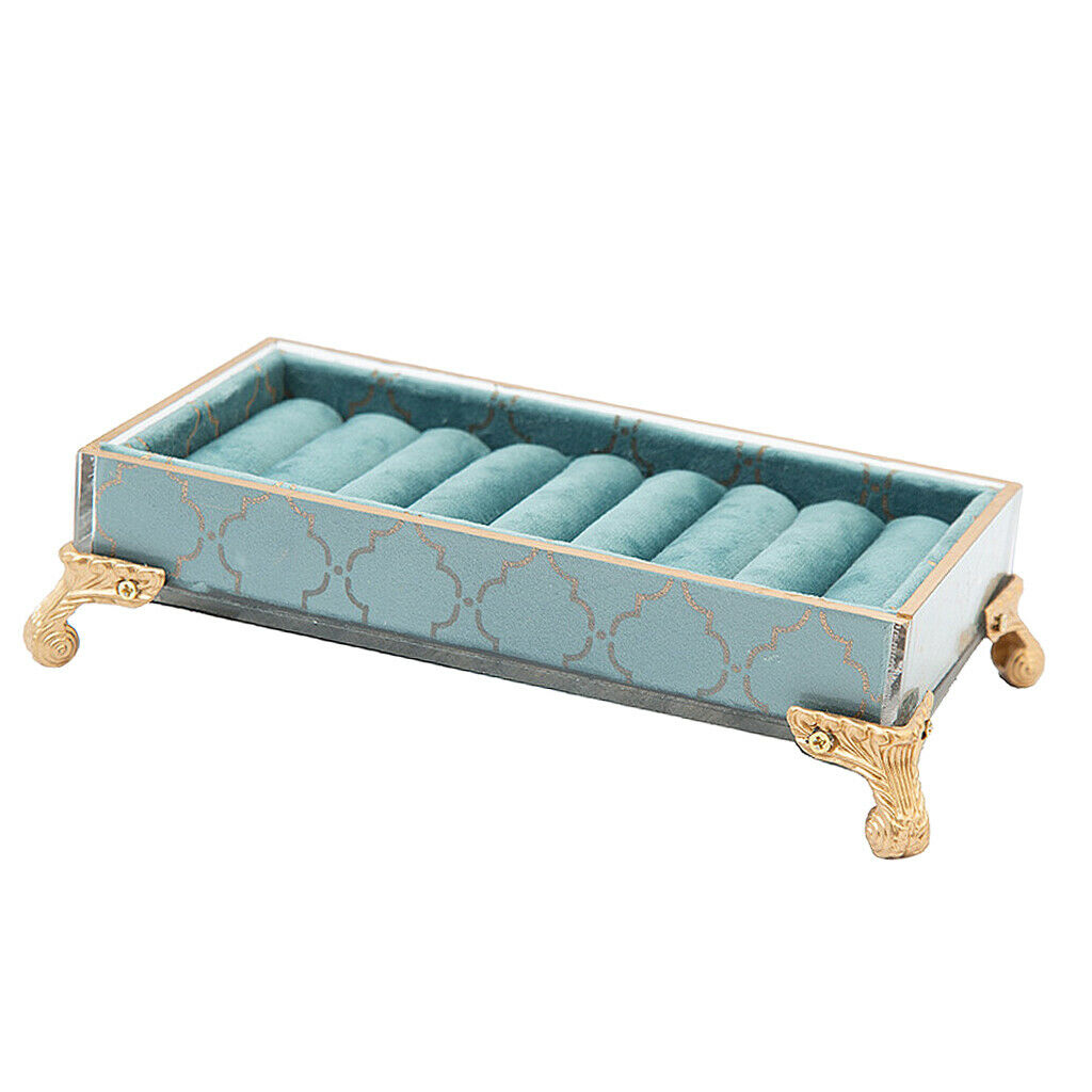 Multifunctions Jewelry Storage Cufflinks  Necklace Tray Organizer - Velvet