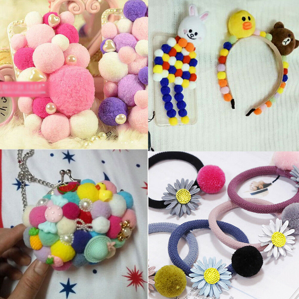 Wool Felt Balls 1cm Handmade Mini 100Pcs/set Mixed Colours Pom Pompom Ball