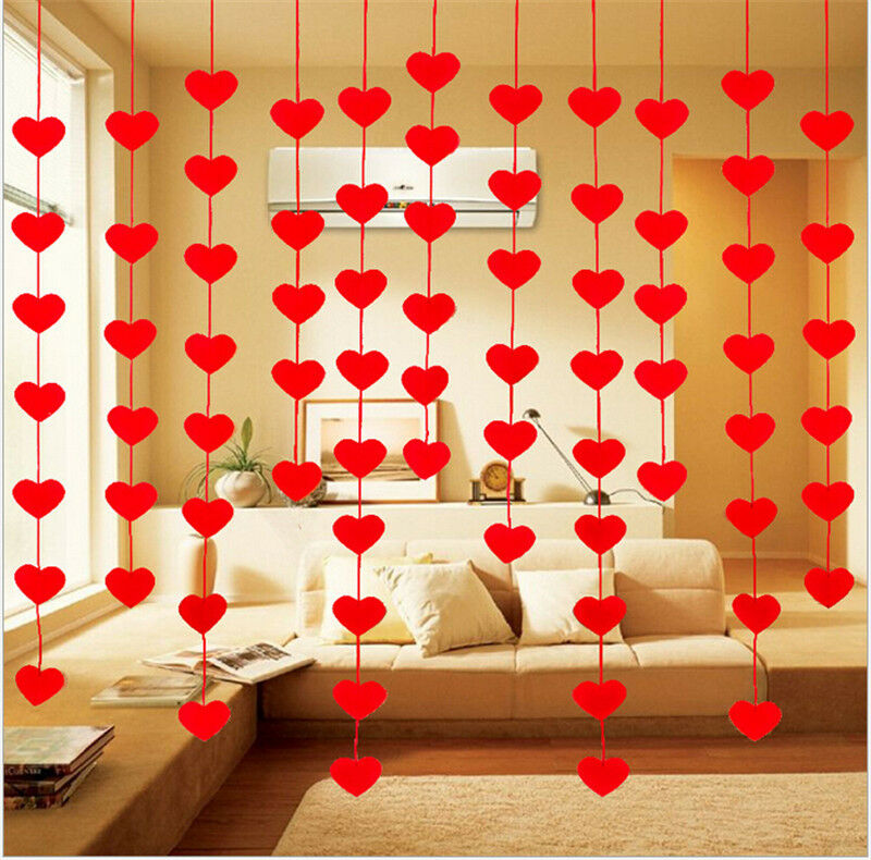 Non-Woven Garland Love Heart Curtain Wedding Supply Wedding Decoration Ro.l8