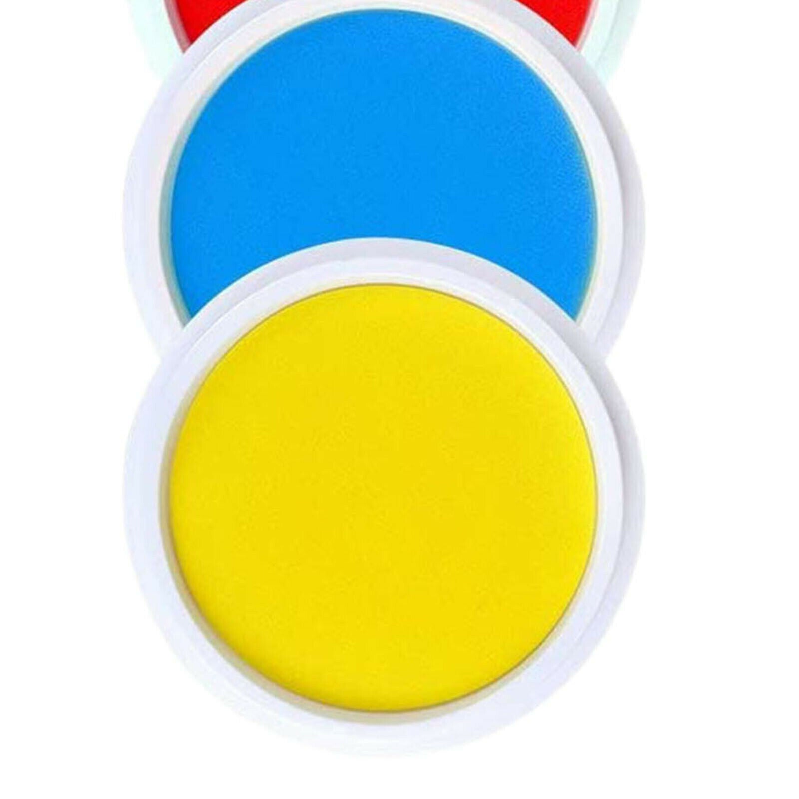 Round Ink Pads Non Toxic DIY Set of 8 Vivid for Rubber Stamps Gift Teachers