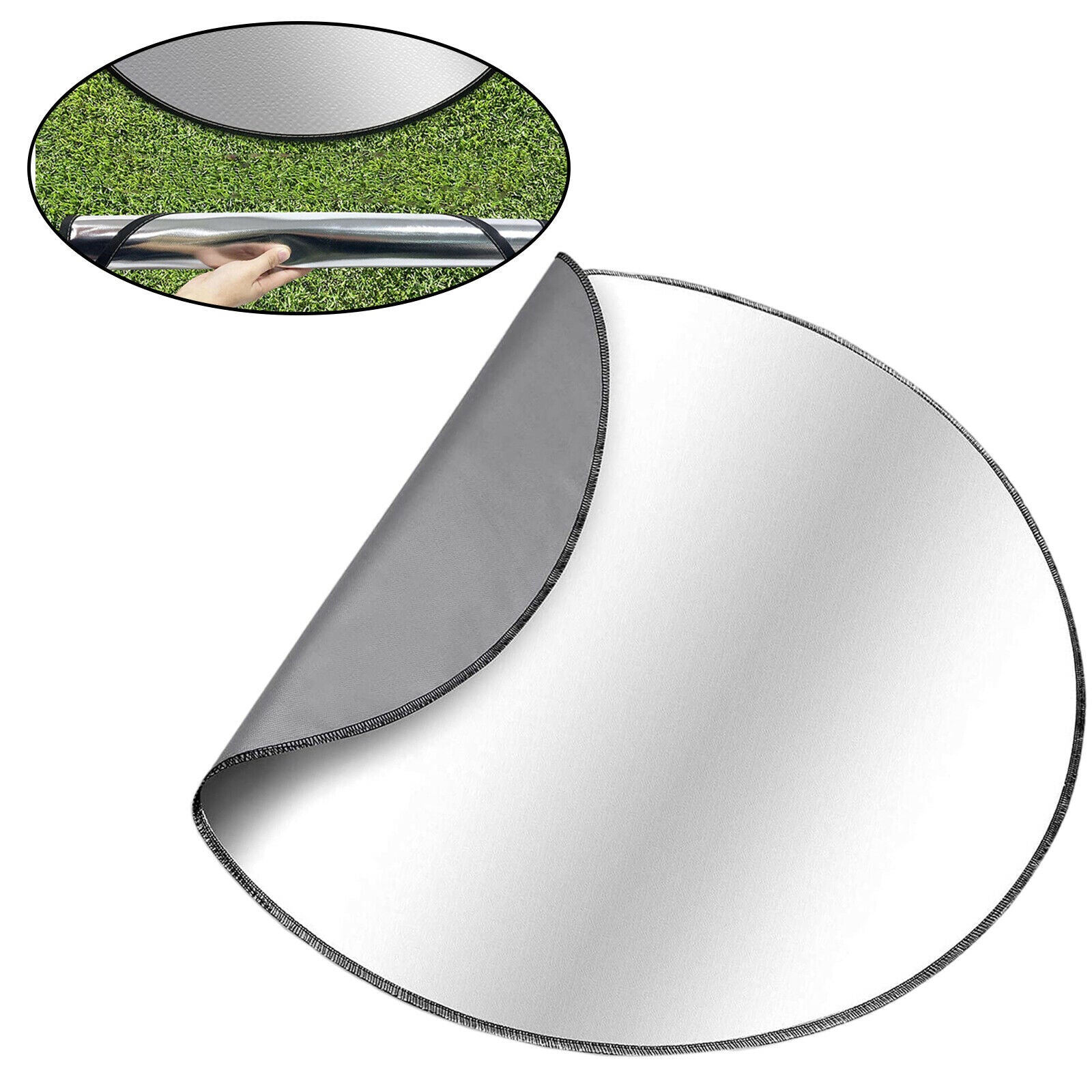 Portable Round Fire Pit Mat BBQ Barbecue Heatproof Grill Mat Deck Protector